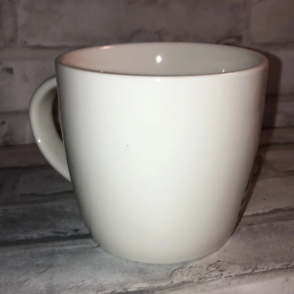 Classic 2017 white ceramic Starbucks coffee mug green siren mermaid logo 14 oz - Picture 2 of 6